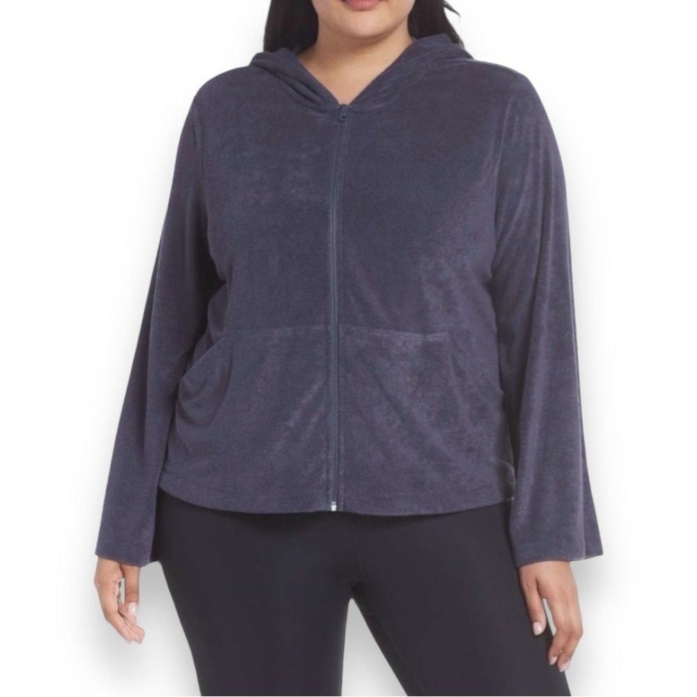 NWT Zella soft terry zip up hoodie